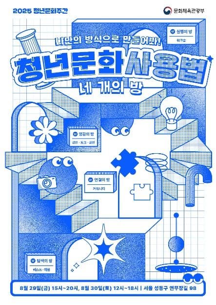 2025 청년문화주간 <청년문화사용법: 네 개의 방> 대표 이미지